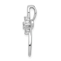 14k White Gold 1/5ct. Diamond Cross Chain Slide