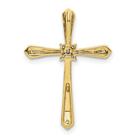 14k 1/20ct. w/Rhodium Diamond Cross Chain Slide