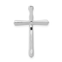 14k White Gold 1/5ct. Diamond Cross Chain Slide
