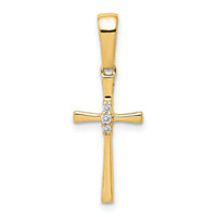 14K .02ct. Diamond Cross Pendant