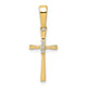 14K .02ct. Diamond Cross Pendant