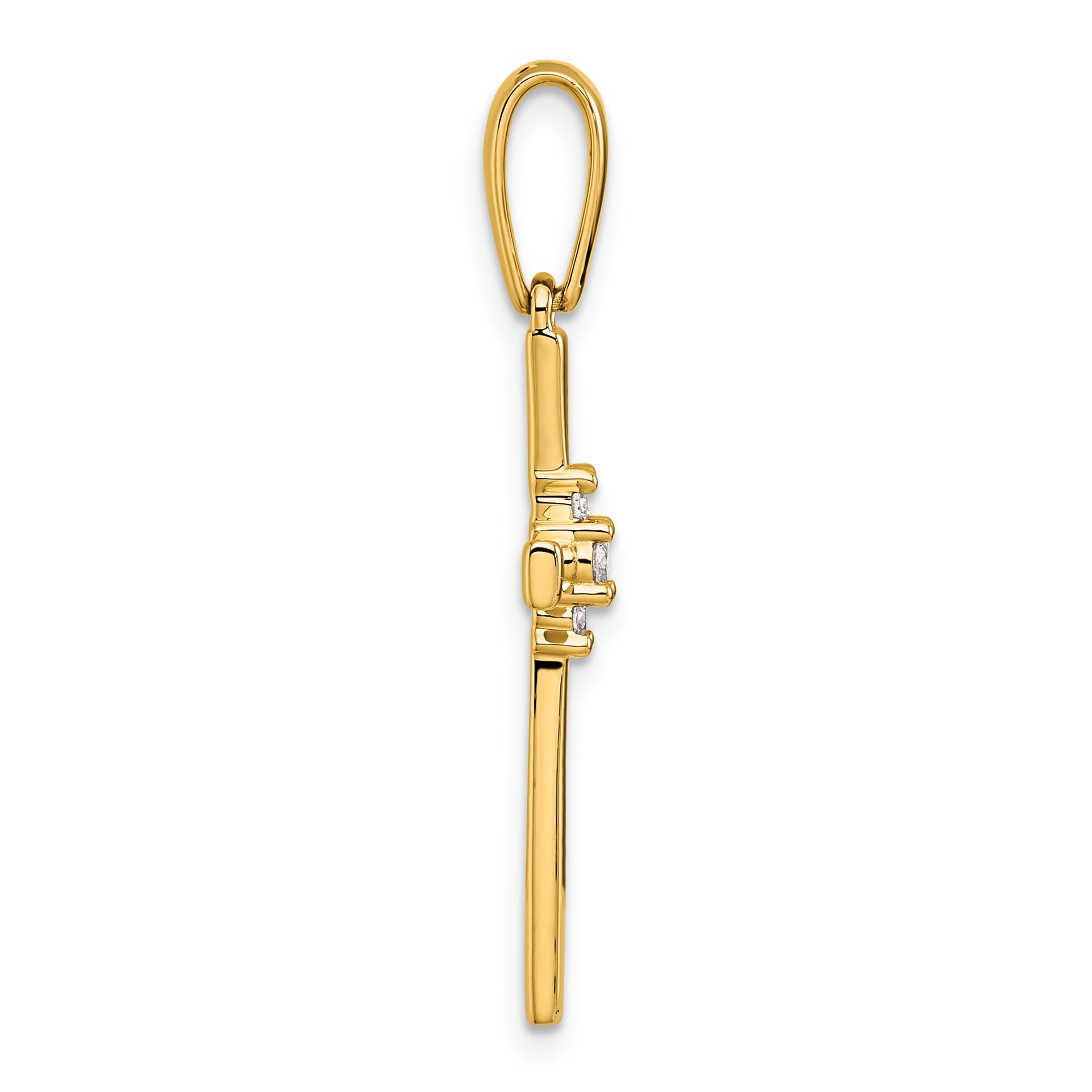14K 1/15ct. Diamond Cross Pendant