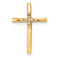 14k .03ct. Diamond Cross Chain Slide