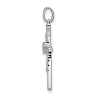14k White Gold 1/10ct. Diamond Cross Pendant
