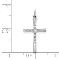 14k White Gold 1/10ct. Diamond Cross Pendant