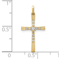 14k 1/10ct. Diamond Cross Pendant