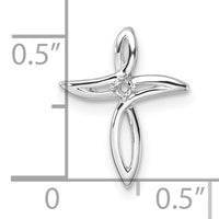 14k White Gold Cross Pendant Mounting