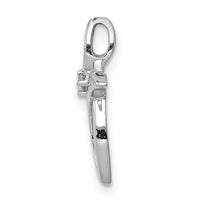 14k White Gold AA Diamond Cross Pendant