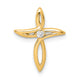 14k A Diamond Cross Pendant