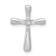 14k White Gold 1/20ct. 5-Stone Diamond Cross Chain Slide