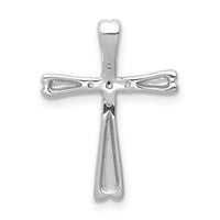 14k White Gold 1/6ct. 5-Stone Diamond Cross Chain Slide