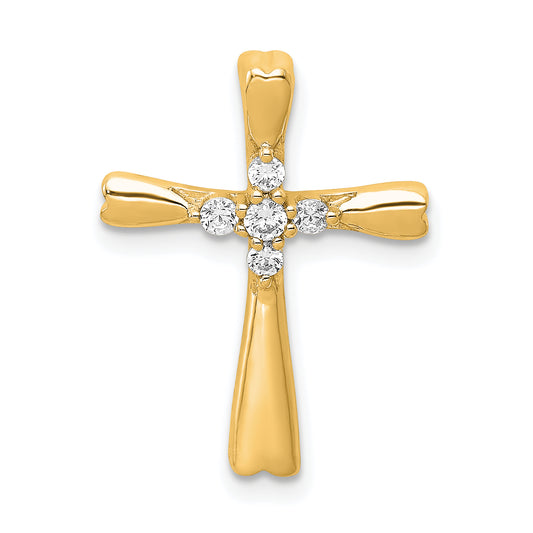 14k Diamond Cross Slide Pendant