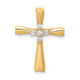 14k Diamond Cross Slide Pendant