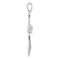 14k White Gold Cross Pendant Mounting