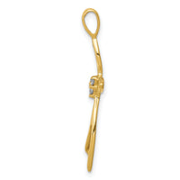 14k AA Diamond Cross Pendant