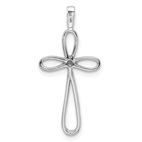 14k White Gold Cross Pendant Mounting