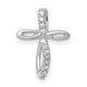 14k White Gold AA Diamond Cross Pendant