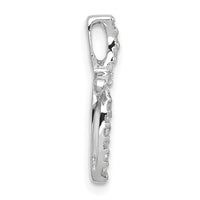 14k White Gold AA Diamond Cross Pendant