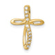 14k AA Diamond Cross Pendant