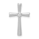 14k White Gold AA Diamond Cross Chain Slide