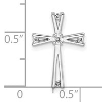 14k White Gold Cross Pendant Mounting