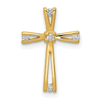 14k A Diamond Cross Pendant
