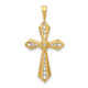 14k A Diamond Passion Cross Pendant