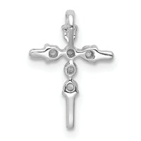 14k White Gold 1/6ct. Diamond Cross Chain Slide