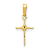 14k Small .01ct. Diamond Cross Pendant