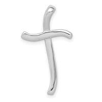 14k White Gold 1/4ct. Diamond Cross Chain Slide