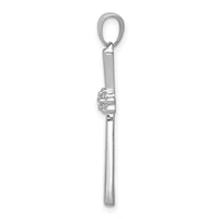 14k White Gold 1/20ct. Diamond Cross Pendant