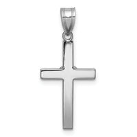 14k White Gold .01ct Diamond Heart Cross Pendant