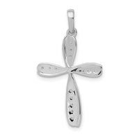 14k White Gold 1/15ct. Diamond Cross Pendant