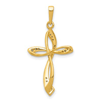 14k 1/10ct. Diamond Cross Pendant