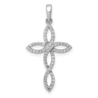 14k White Gold 1/4ct. Diamond Cross Pendant