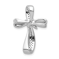 14k White Gold 1/4ct. Diamond Cross Chain Slide