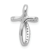 14k White Gold 1/15ct. Diamond Cross Pendant