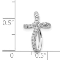 14k White Gold 1/15ct. Diamond Cross Pendant