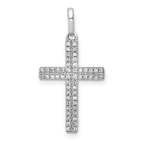 14k White Gold 1/6ct. Diamond Cross Pendant