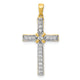 14k 1/3ct. Diamond Cross Pendant