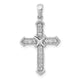 14k White Gold Passion Diamond Cross Pendant