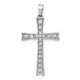 14k White Gold 1/5ct. Diamond Cross Pendant