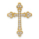 14k 1/2ct. Diamond Budded Cross Chain Slide