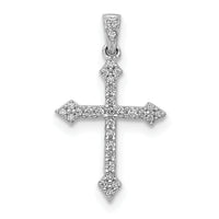 14k White Gold 1/10ct. Diamond Cross Pendant