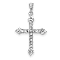 14k White Gold 1/4ct. Diamond Cross Pendant