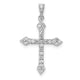 14k White Gold 1/4ct. Diamond Cross Pendant
