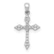 14k White Gold 1/15ct. Diamond Cross Pendant
