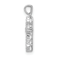 14k White Gold 1/15ct. Diamond Cross Pendant
