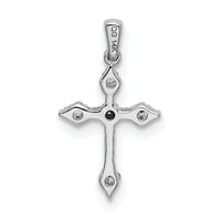 14k White Gold 1/15ct. Diamond Cross Pendant