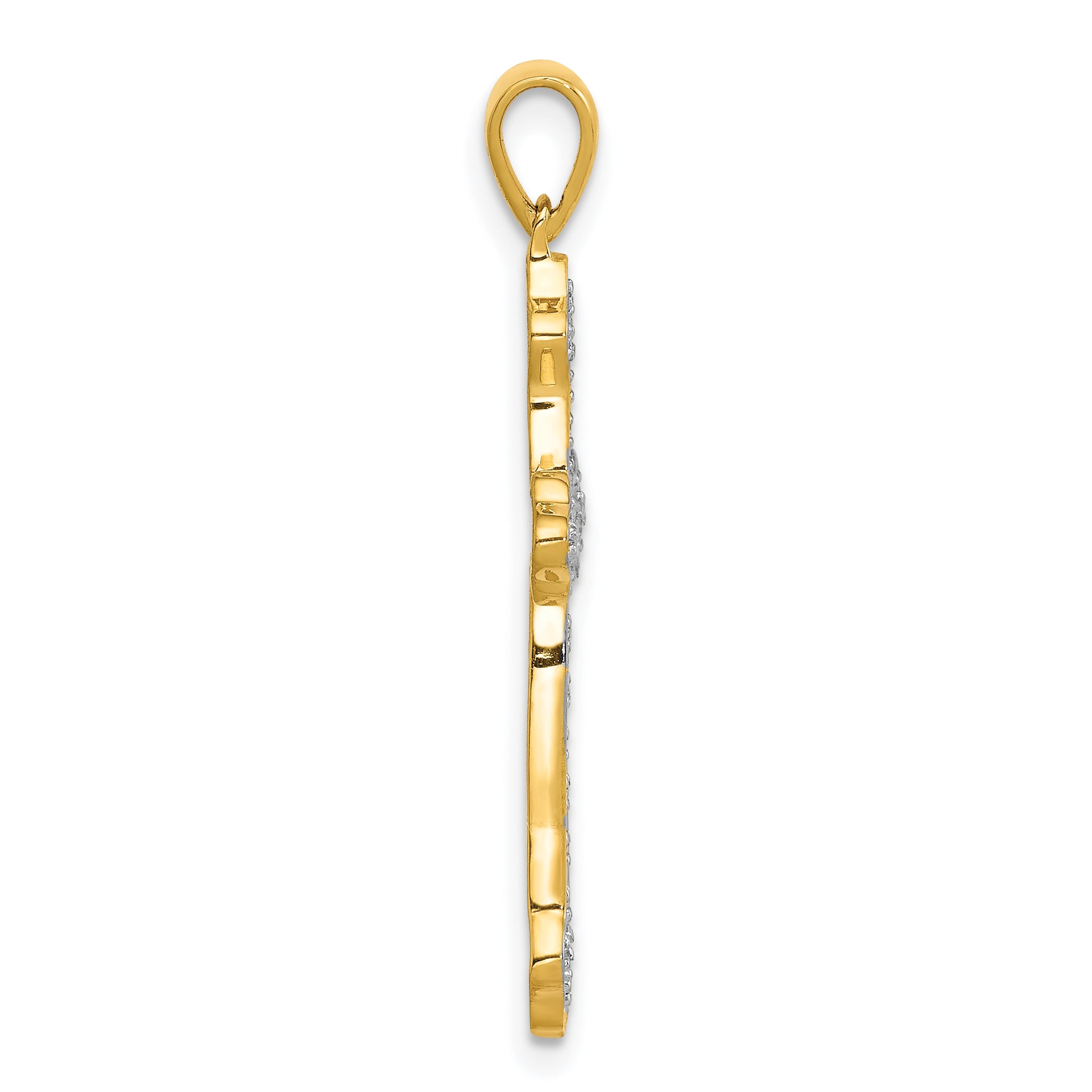 14k 1/10ct. Diamond Cross Pendant